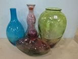 Four Large Art Glass Decor