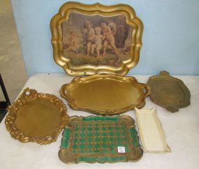 Collection of Italian Hand Painted Serving Trays