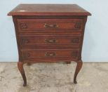 French Style Oak Three Drawer Stand