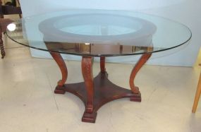 Modern Round Glass Top Dining Table
