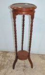 Barely Twist Mahogany Plant Stand