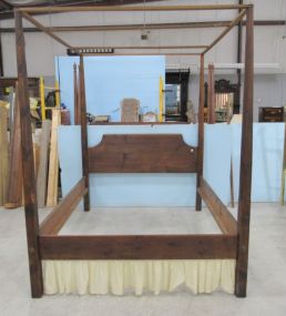 Primitive Reproduction Pine Four Poster Canopy Bed