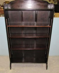 Vintage Oak Five Shelf Bookcase