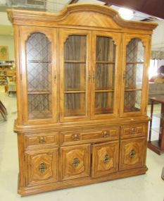 Contemporary Wood Two Piece Cabinet Cabinet