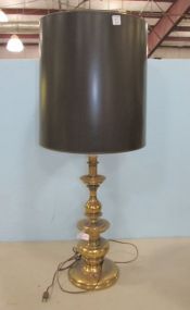 Large Vintage Brass Table Lamp