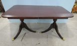 Duncan Phyfe Mahogany Double Pedestal Dining Table