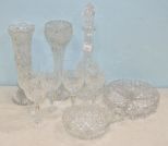 Collection of Cut Glass and Pressed Glass Pieces