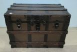 Large Antique Streamer Trunk