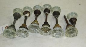 Eight Vintage Glass Door Knobs