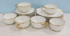 Haviland Limoge Cups, Saucers, and Salad plates