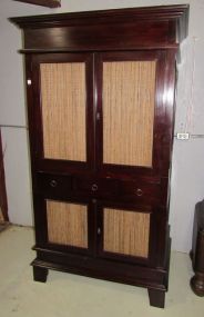 Large Modern Two Door Bar Cabinet