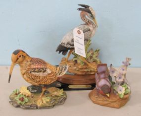 Three Ceramic Bird Figurines