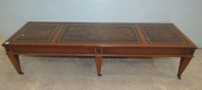 Vintage Leather Top Coffee Table