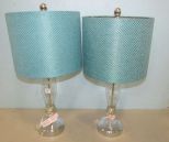 Pair of Modern Glass Table Lamps