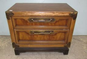 1980s Speckle Wood Nightstand