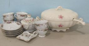 Saucers, Sugar, Cups, and Tureen.