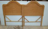 Pair of  Rattan Twin Headboard