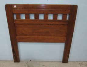 Contemporary Oak Twin Bed Headboard