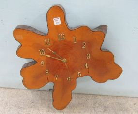 Faux Wood Stump Clock