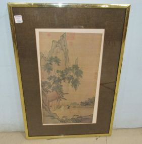 Framed Asian Design Block Print