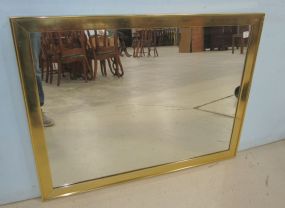 Rectangle Brass Framed Mirror