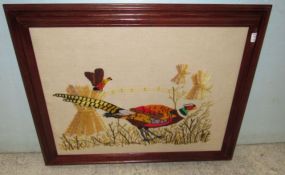 Pheasant Framed Needlework