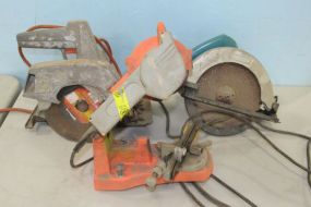 Two Old Circular Saws and Grinder