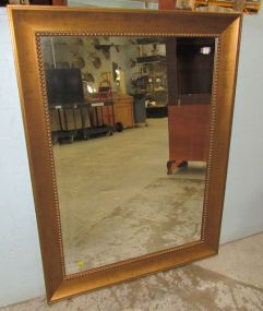 Ethan Allen Gold Color Framed Beveled Mirror