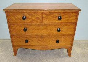 Tiger Stripe Maple New England Chest of Drawers