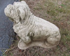 Concrete English Bulldog Statue