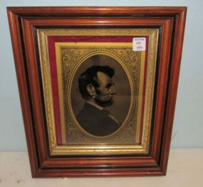 Abraham Lincoln Glass Picture