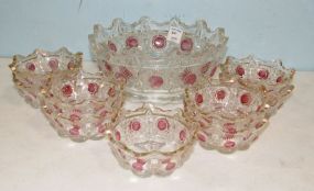 Vintage Clear Pressed Glass Berry Bowls