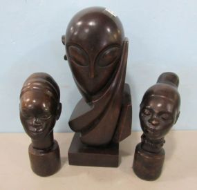 Three Carved Tribal Statues