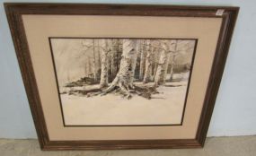 Snow Landscape Giclee Print