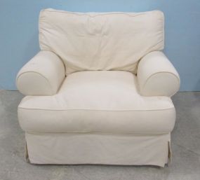 White Slip Cover Arm Chair