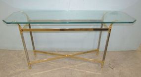 Beveled Glass Top Sofa Table