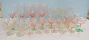 Grouping of Assorted Style Wine Stems and Glasses