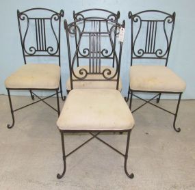 Four Metal Side Chairs