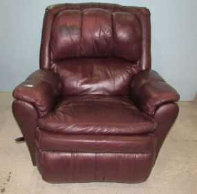 Brown Leather Modern Recliner