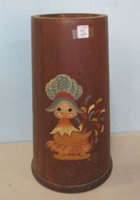 Signed Hand Painted Butter Churn