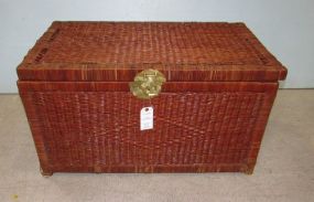 Large Wicker Quilt Trunk