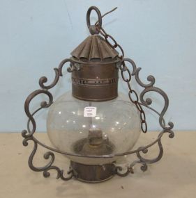 Metal Frame Glass Globe Lantern