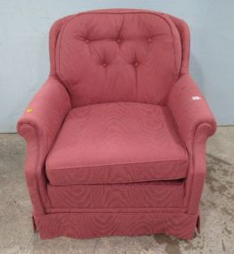 Upholstered Pink Arm Chair