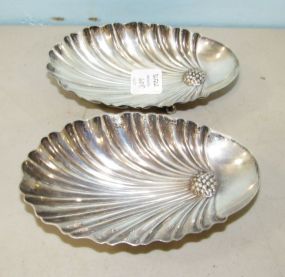 Pair of Sterling Shell Nut Dishes
