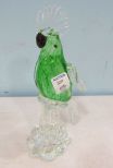 Hand Blown Art Glass Parrot