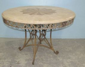 Rustic Metal Round Dining Table
