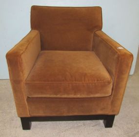Brown Velvet Arm Chair