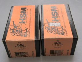 Two Boxes of HSM 9mm Ammo