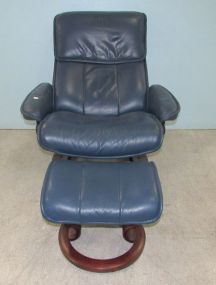 Leather Scandanaven Recliner with Ottoman