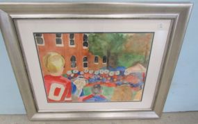 Ole Miss Watercolor Painting of The Grove